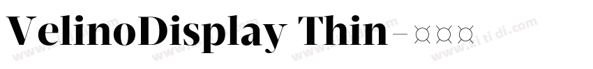 VelinoDisplay Thin字体转换